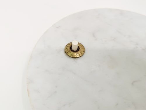 Table lamp, Stilux Milano, Italy 1960s Marble, brass, Perspex