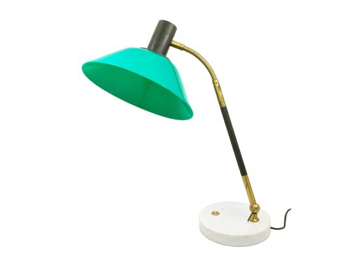 Table lamp, Stilux Milano, Italy 1960s Marble, brass, Perspex