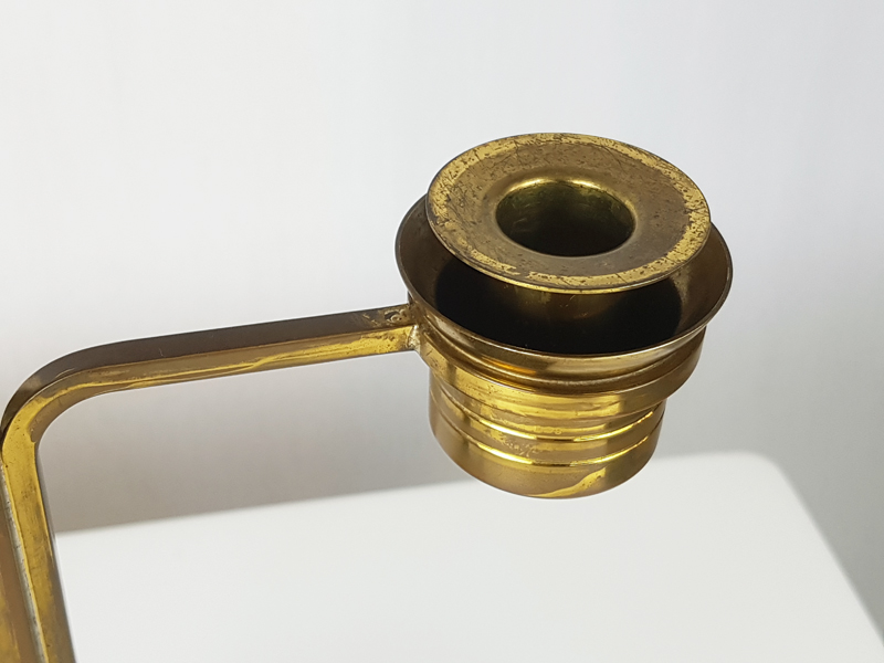 italian brass art deco candle holder, 1930s_04 Candle holder, Italy, 1930s Gild Brass