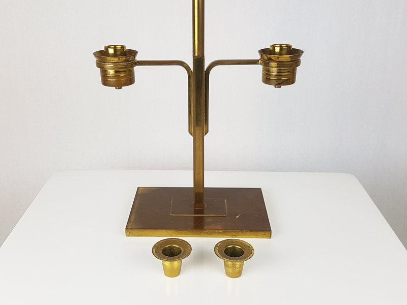 italian brass art deco candle holder, 1930s_09 Candle holder, Italy, 1930s Gild Brass