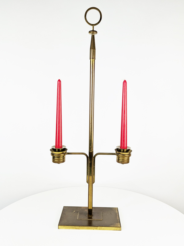 italian brass art deco candle holder, 1930s_12 Candle holder, Italy, 1930s Gild Brass