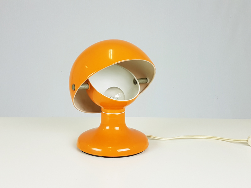 orange table lamp Jucker by Tobia Scarpa for Flos_5 Jucker, Afra & Tobia Scarpa for Flos, 1965 Metal, Plastic
