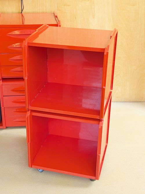 Modular containers, Franco Cattelan for XILEMA, 1960s ABS & Metal