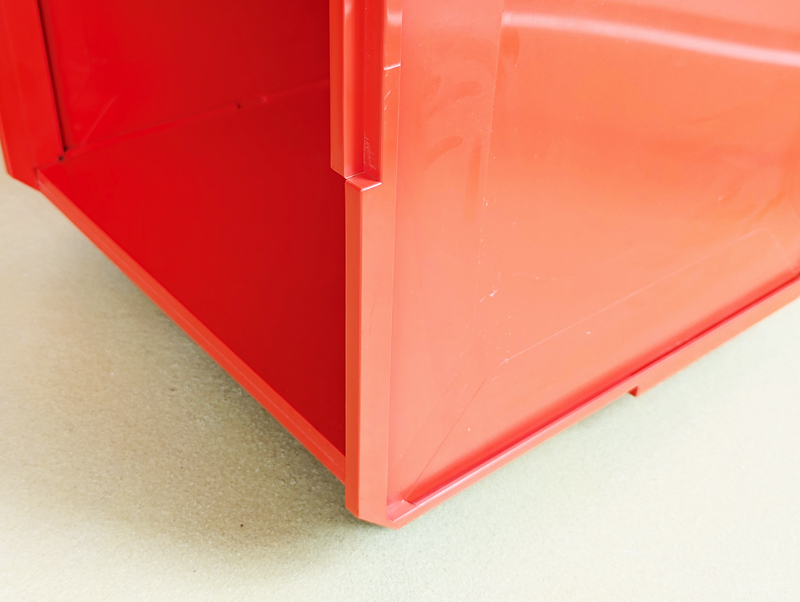 red plastic 1970s stackable storage unit by Cattelan for Xilema_11 Modular containers, Franco Cattelan for XILEMA, 1960s ABS & Metal