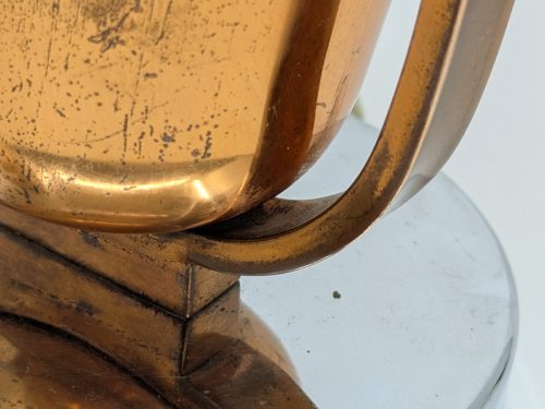 Table lamp, Italy, 1930s Chrome-Plated & Painted Metal, Brass, Copper