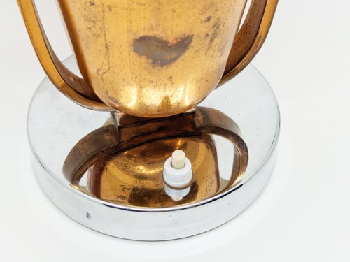 Table lamp, Italy, 1930s Chrome-Plated & Painted Metal, Brass, Copper