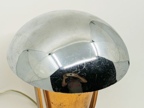 Table lamp, Italy, 1930s Chrome-Plated & Painted Metal, Brass, Copper