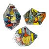 Decorative tiles, La Pavona Faenza, 1960s Painted & Glazed Ceramic