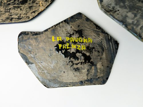 Decorative tiles, La Pavona Faenza, 1960s Painted & Glazed Ceramic