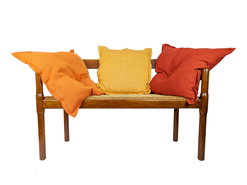 Walnut & rope 1960s bench by Cassina_15