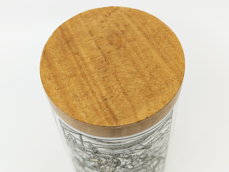 wood leather & ceramic Midcentury boxes_5