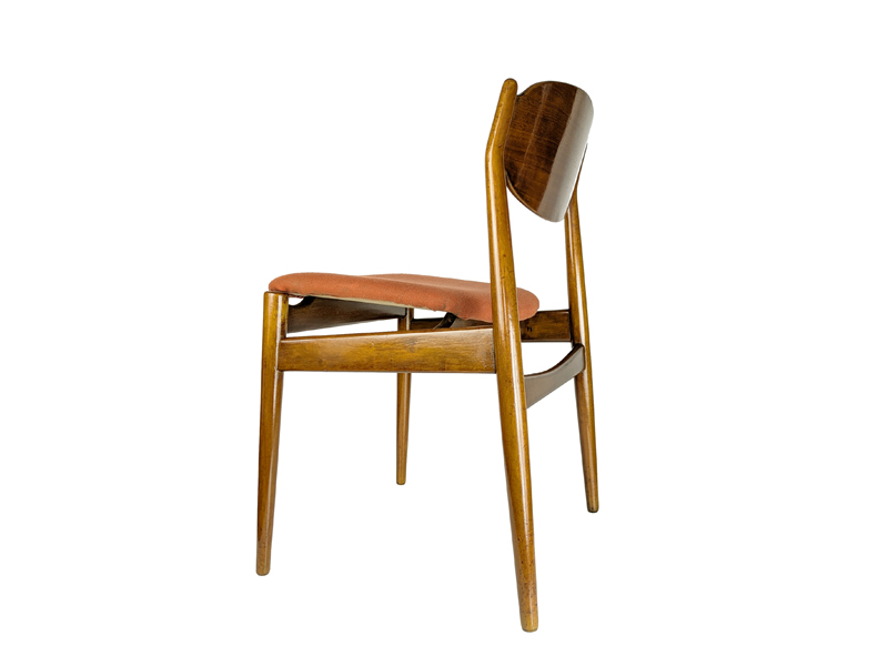 teakwood & fabric 1960s dining chairs by ISA, set of 5_02