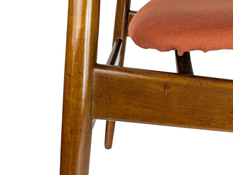 teakwood & fabric 1960s dining chairs by ISA, set of 5_05