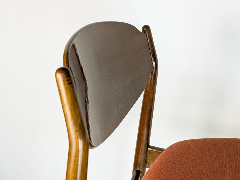 teakwood & fabric 1960s dining chairs by ISA, set of 5_07