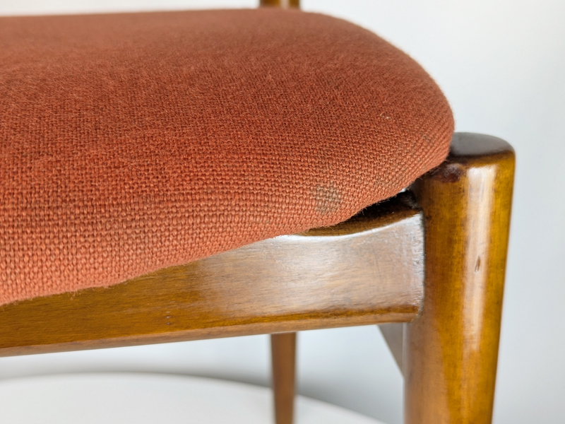 teakwood & fabric 1960s dining chairs by ISA, set of 5_09