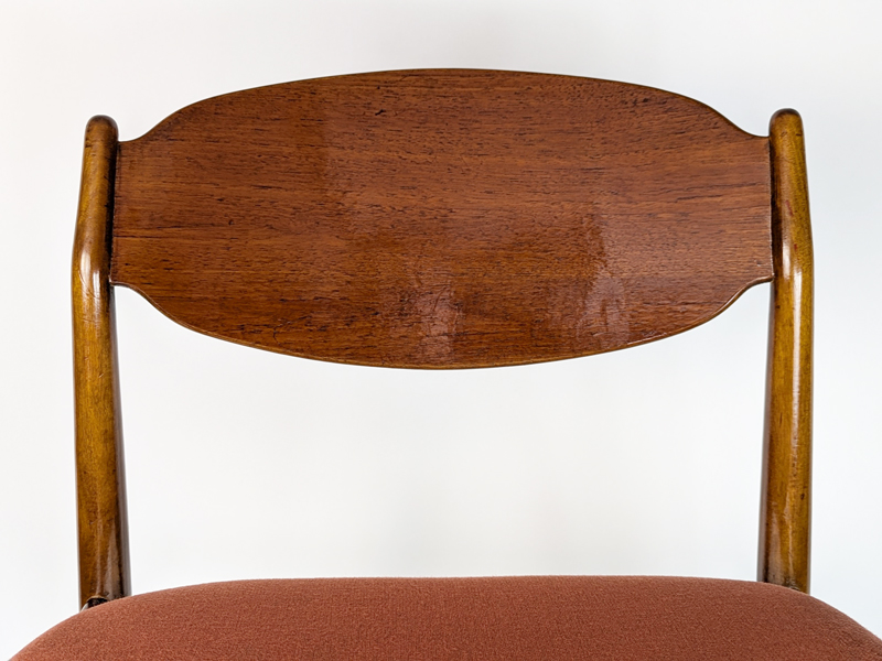 teakwood & fabric 1960s dining chairs by ISA, set of 5_10