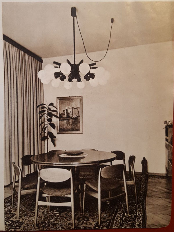 teakwood & fabric 1960s dining chairs by ISA, set of 5_15