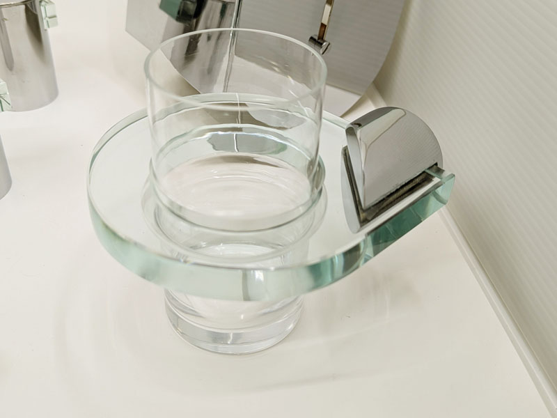 Chrome Plated Metale & cut glass 1967 bathroom accessories by FA_08