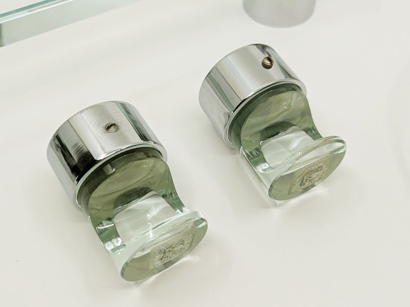 Chrome Plated Metale & cut glass 1967 bathroom accessories by FA_18