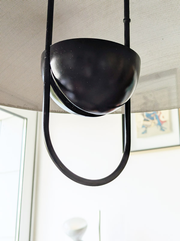 black painted metal & aluminum Macuna pedant lamp by Artemide, 70_05