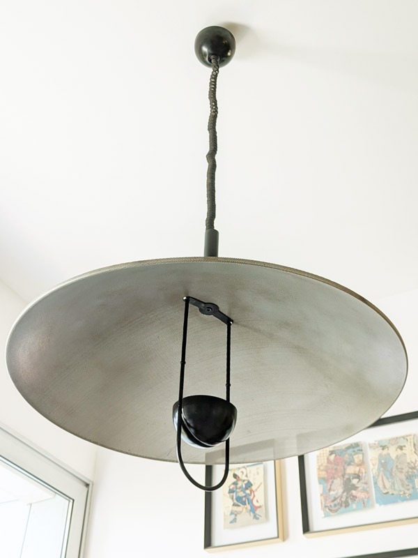 black painted metal & aluminum Macuna pedant lamp by Artemide, 70_07