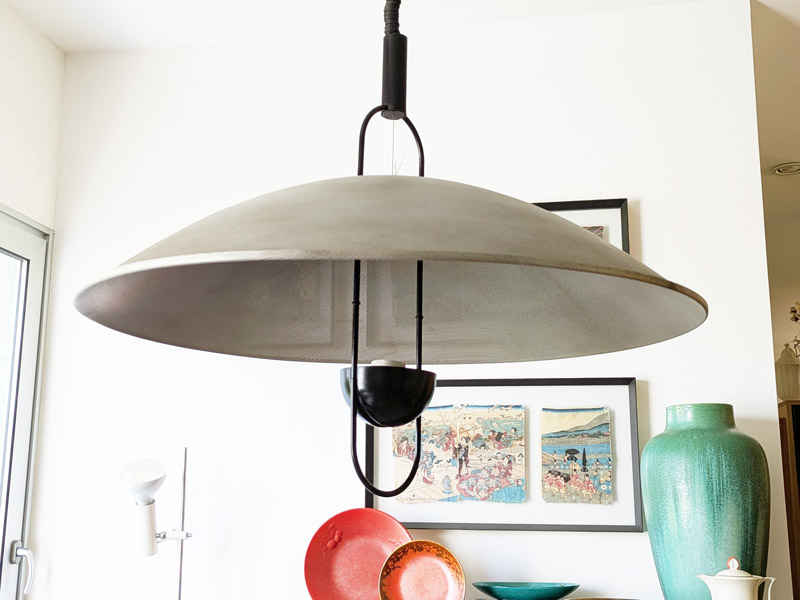 black painted metal & aluminum Macuna pedant lamp by Artemide, 70_14