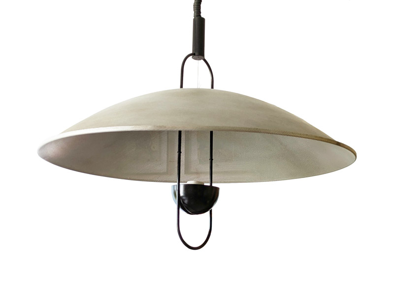 black painted metal & aluminum Macuna pedant lamp by Artemide, 70_15