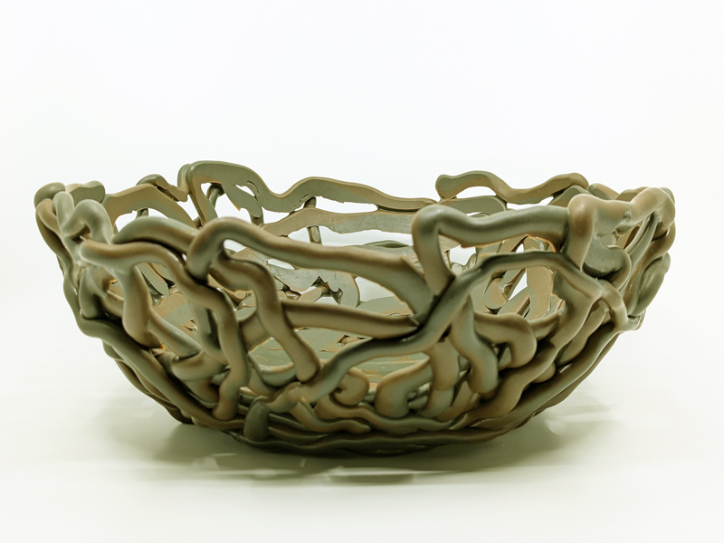 grey & brown hand made silicone centerpiece tutti frutti by G
