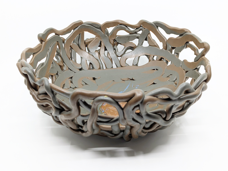 grey & brown hand made silicone centerpiece tutti frutti by G_03