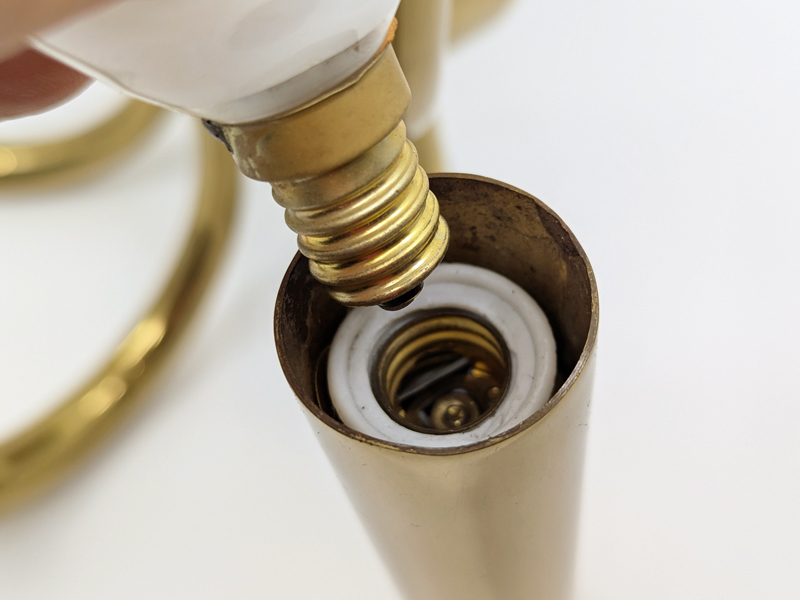 Large Italian brass 6-lights 1940_1950s sconce
