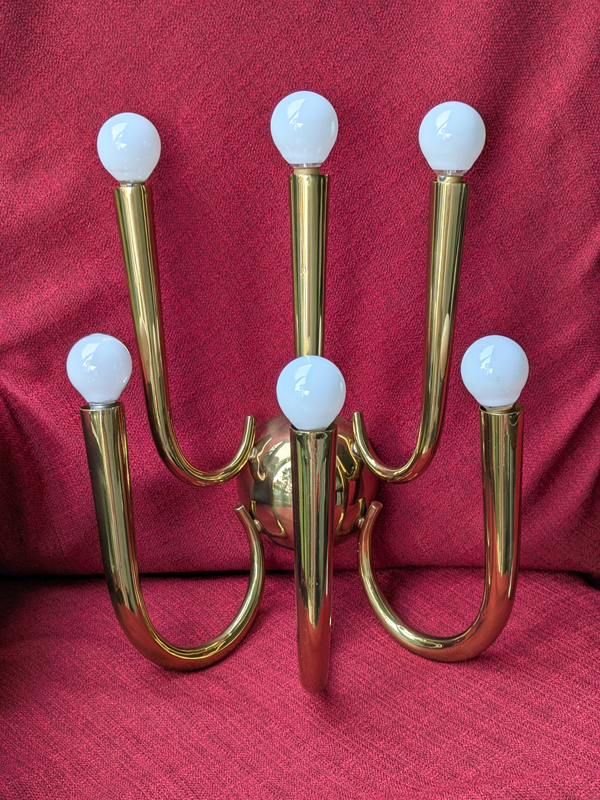 Large Italian brass 6-lights 1940_1950s sconce_04