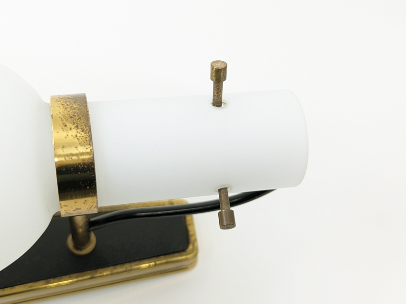 opaline glass, black metal & brass 1950s sconces, set of 2_01