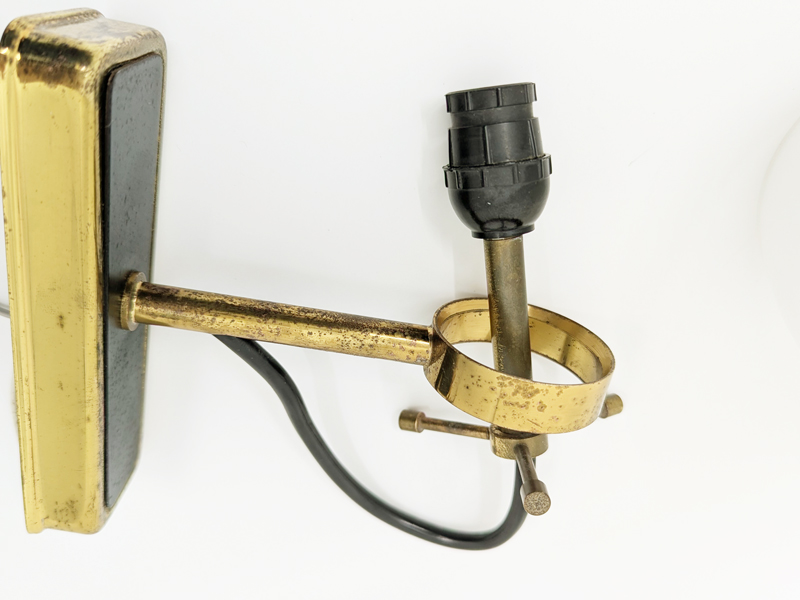 opaline glass, black metal & brass 1950s sconces, set of 2_02