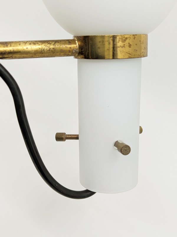 opaline glass, black metal & brass 1950s sconces, set of 2_04