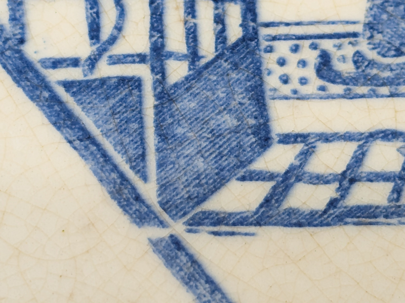 rare blue & ivory ceramic art deco plates by Atelier Primavera_03